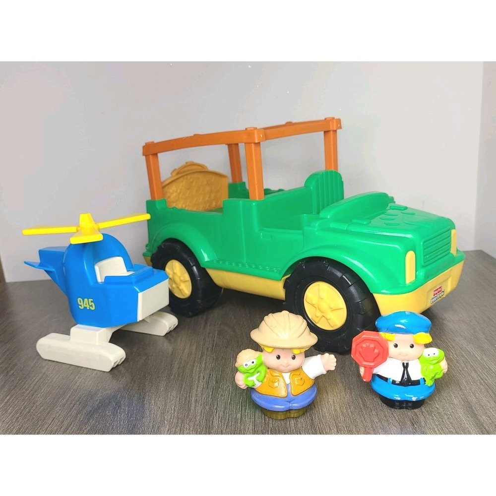 Fisher Price Little People Lot Vtg Helicopter Truck Figures 1978 2009 2011